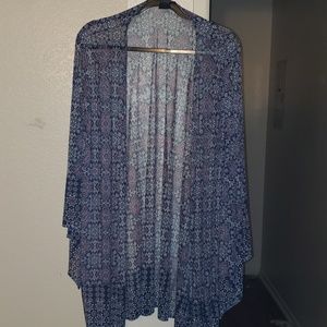 Kimono purple, blue, white, pink